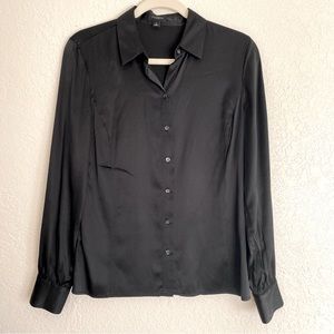 Ann Taylor Silk Button Down Dress Shirt 6
